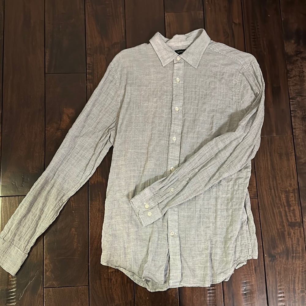 Gray / white patterned Banana Republic buttondown